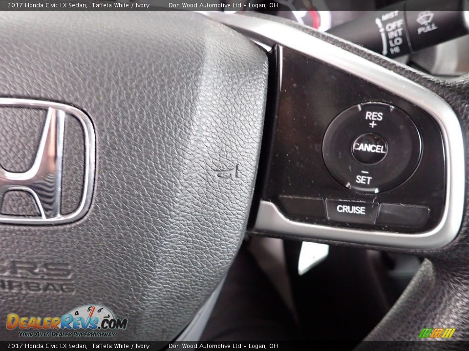 2017 Honda Civic LX Sedan Taffeta White / Ivory Photo #22