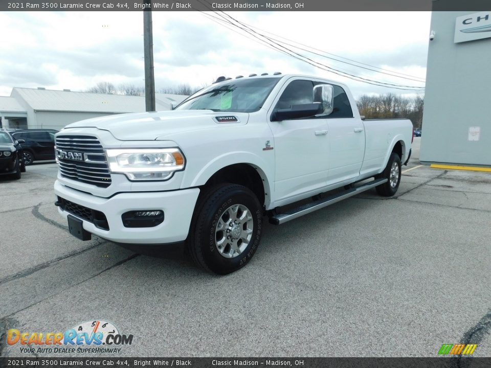 2021 Ram 3500 Laramie Crew Cab 4x4 Bright White / Black Photo #2