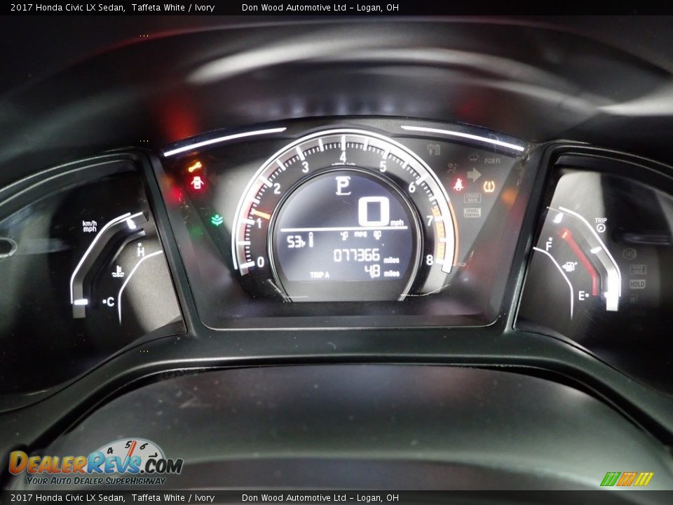 2017 Honda Civic LX Sedan Taffeta White / Ivory Photo #23