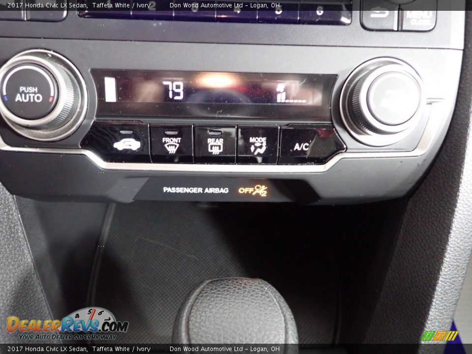 2017 Honda Civic LX Sedan Taffeta White / Ivory Photo #24