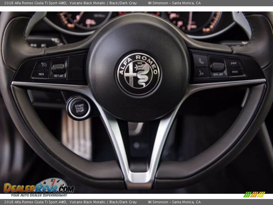 2018 Alfa Romeo Giulia Ti Sport AWD Steering Wheel Photo #14