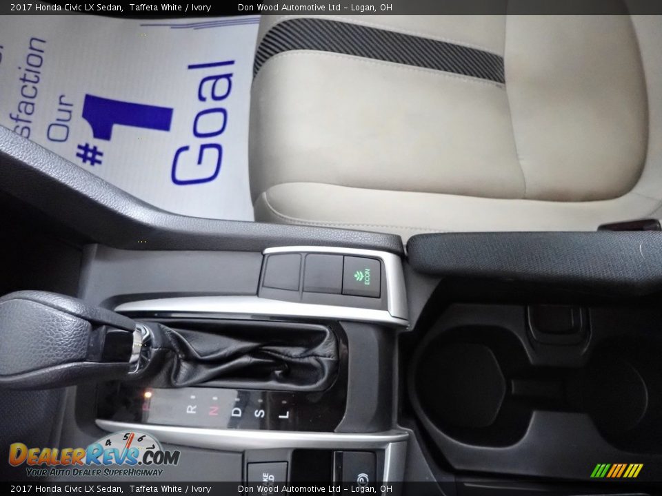 2017 Honda Civic LX Sedan Taffeta White / Ivory Photo #25
