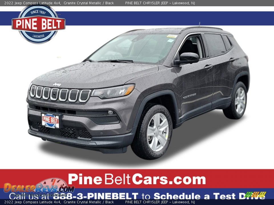 2022 Jeep Compass Latitude 4x4 Granite Crystal Metallic / Black Photo #1