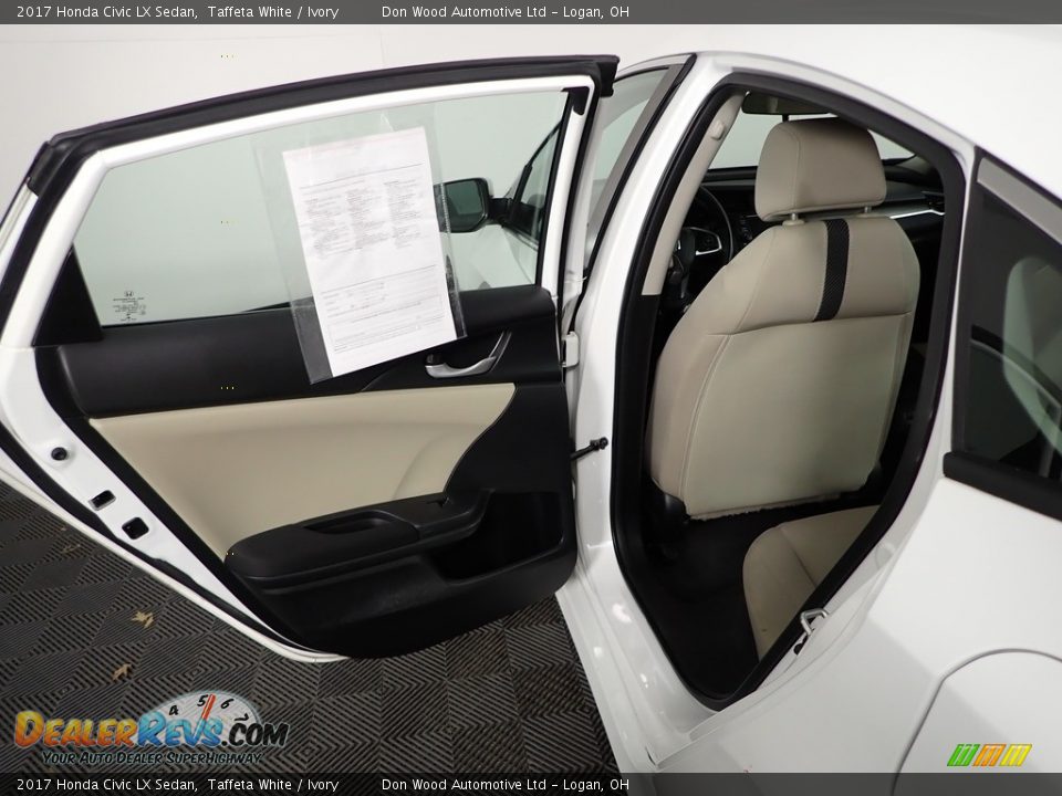 2017 Honda Civic LX Sedan Taffeta White / Ivory Photo #27