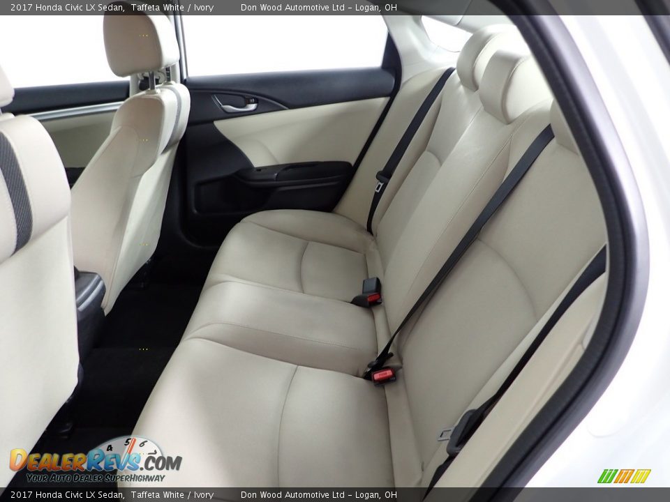 2017 Honda Civic LX Sedan Taffeta White / Ivory Photo #28