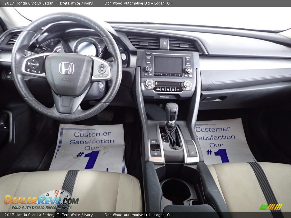 2017 Honda Civic LX Sedan Taffeta White / Ivory Photo #29
