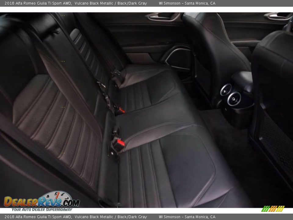 Rear Seat of 2018 Alfa Romeo Giulia Ti Sport AWD Photo #20