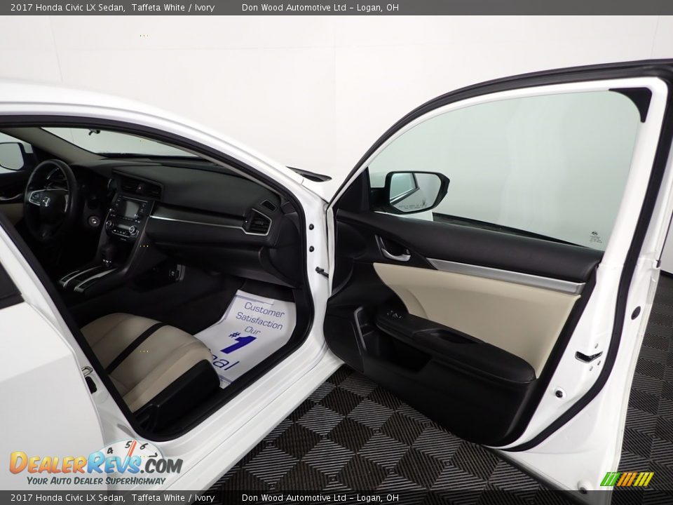 2017 Honda Civic LX Sedan Taffeta White / Ivory Photo #30