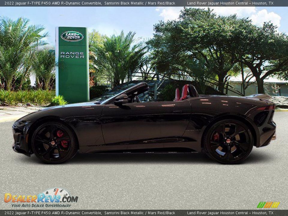 2022 Jaguar F-TYPE P450 AWD R-Dynamic Convertible Santorini Black Metallic / Mars Red/Black Photo #5