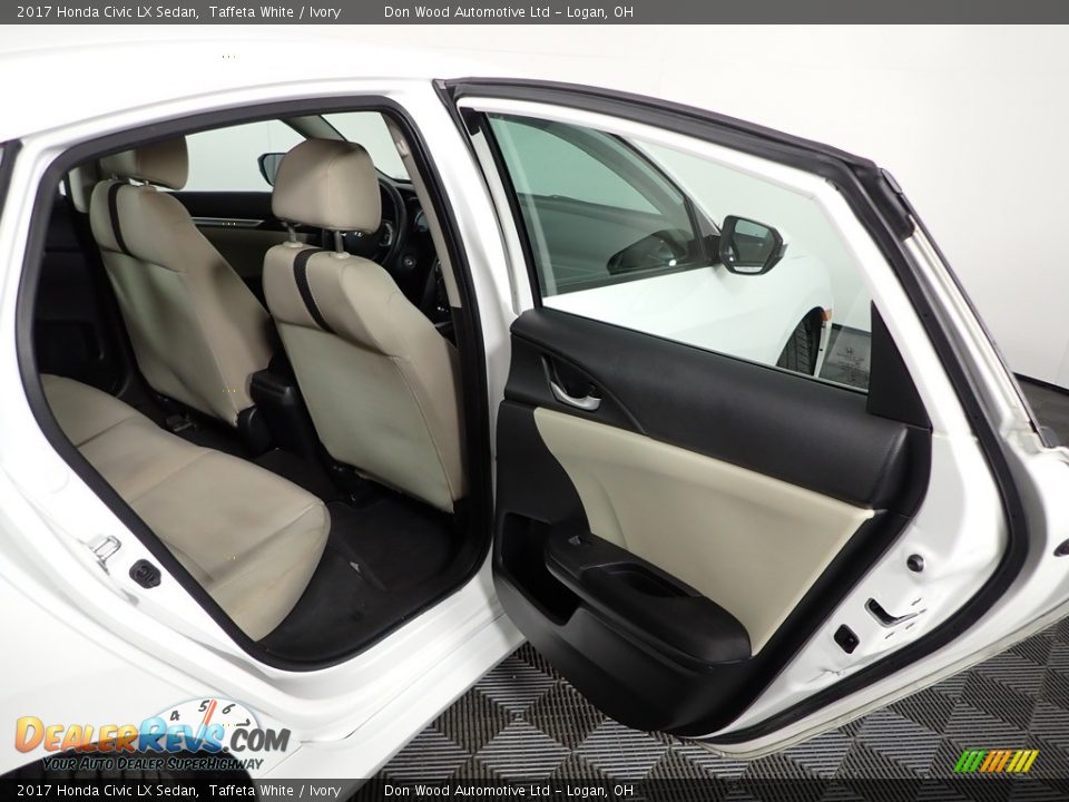 2017 Honda Civic LX Sedan Taffeta White / Ivory Photo #33