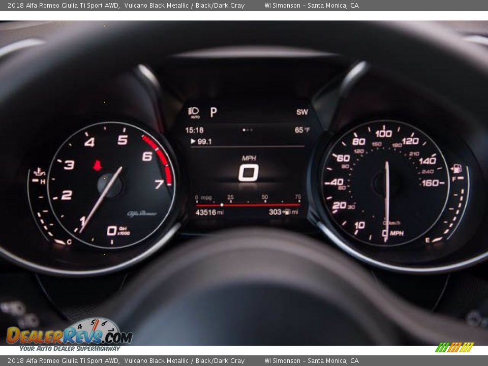 2018 Alfa Romeo Giulia Ti Sport AWD Gauges Photo #27