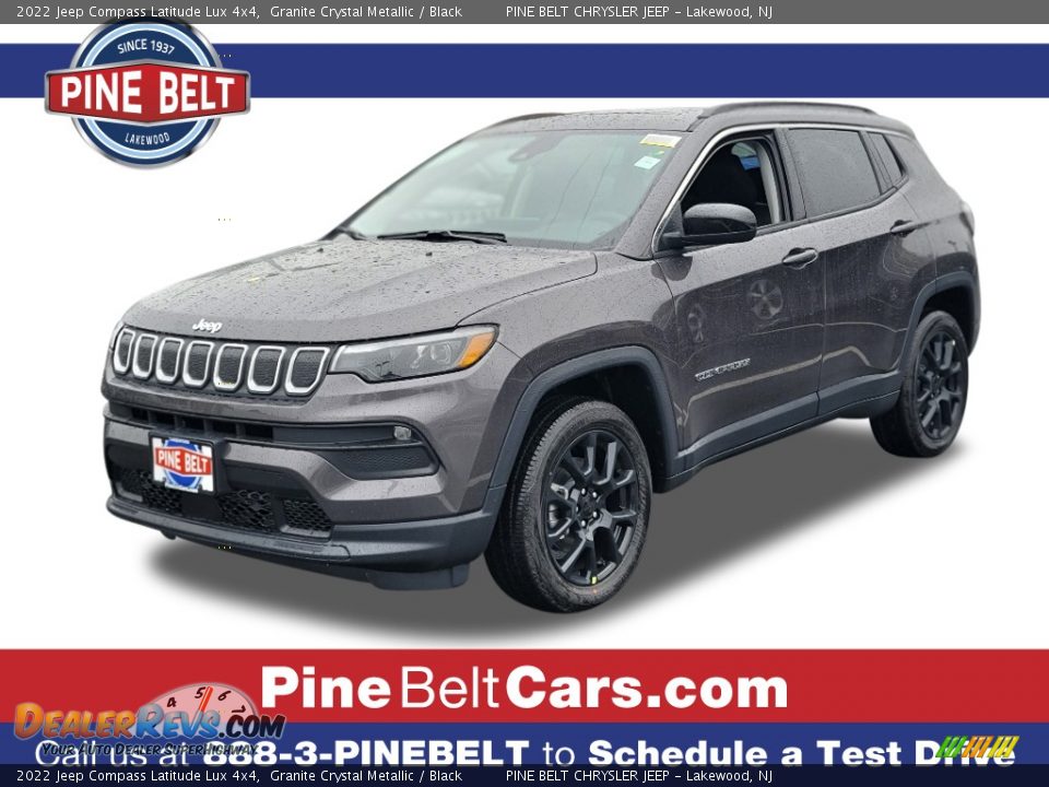 2022 Jeep Compass Latitude Lux 4x4 Granite Crystal Metallic / Black Photo #1