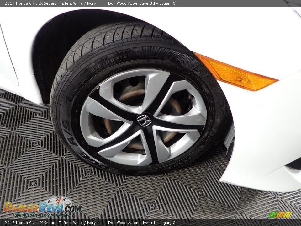 2017 Honda Civic LX Sedan Taffeta White / Ivory Photo #36