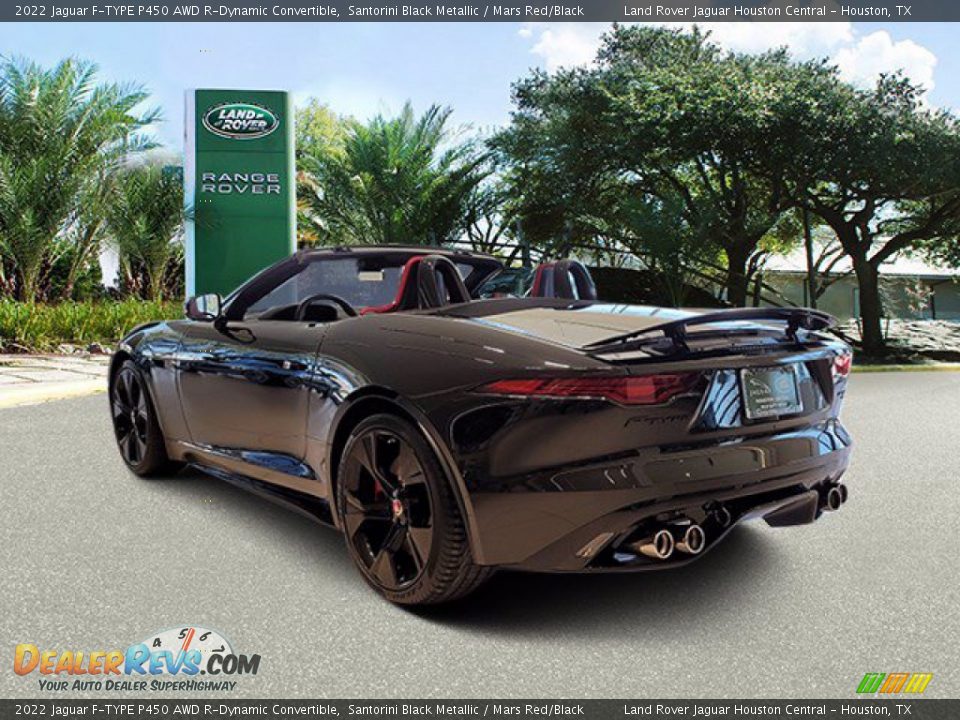 2022 Jaguar F-TYPE P450 AWD R-Dynamic Convertible Santorini Black Metallic / Mars Red/Black Photo #9