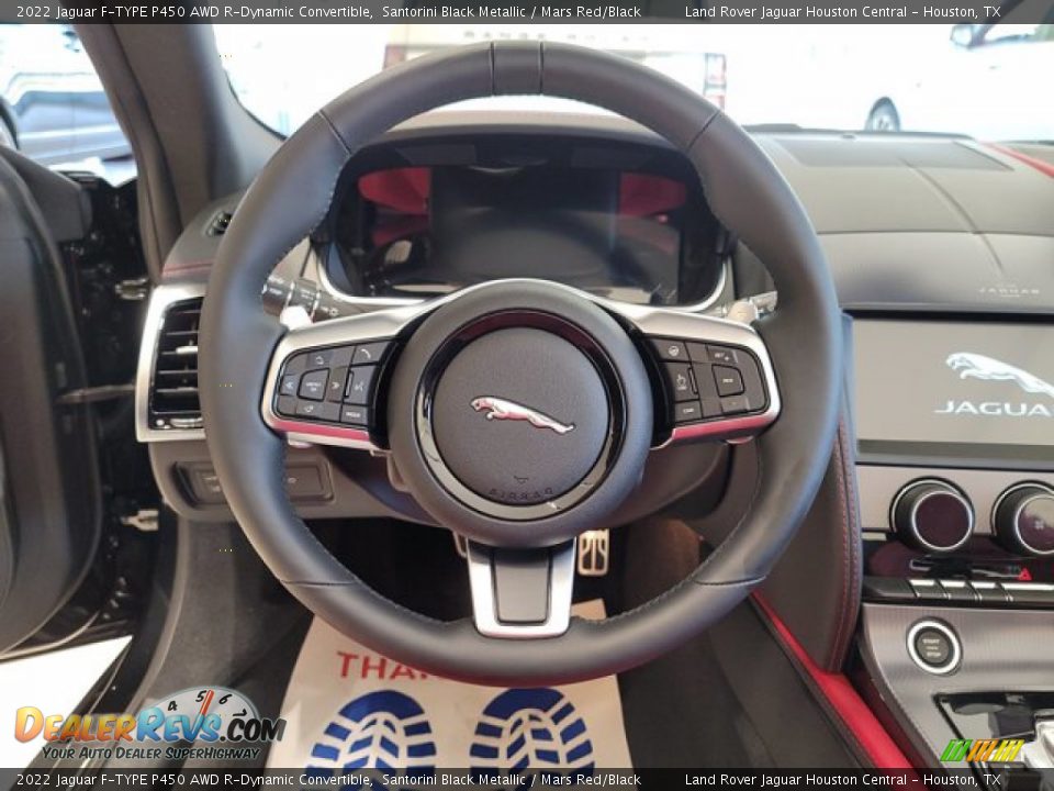 2022 Jaguar F-TYPE P450 AWD R-Dynamic Convertible Steering Wheel Photo #14