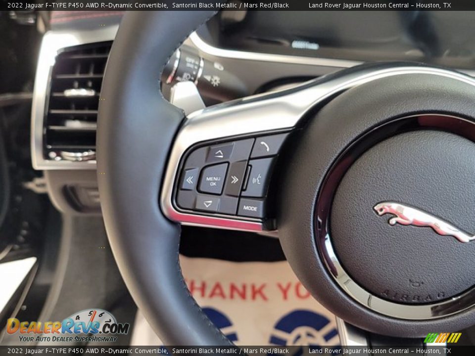 2022 Jaguar F-TYPE P450 AWD R-Dynamic Convertible Steering Wheel Photo #15