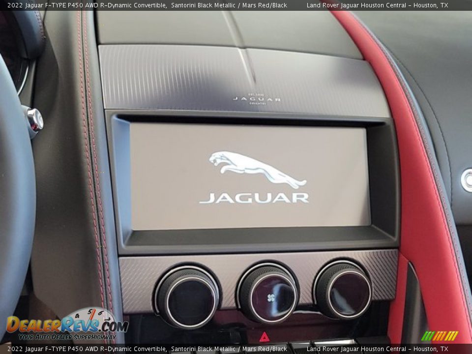 2022 Jaguar F-TYPE P450 AWD R-Dynamic Convertible Santorini Black Metallic / Mars Red/Black Photo #20