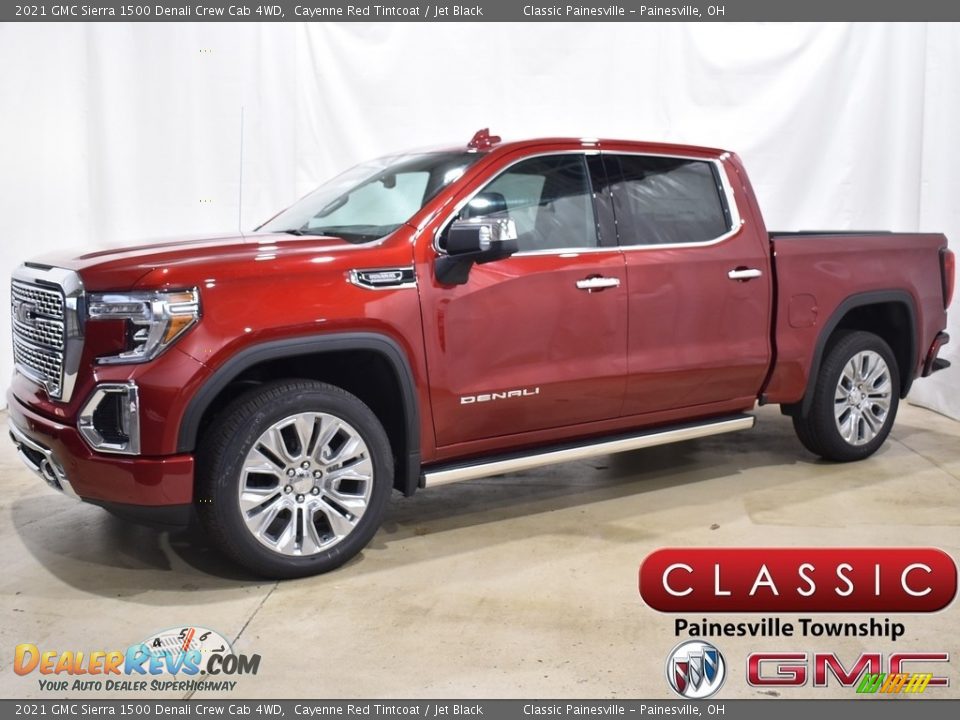 2021 GMC Sierra 1500 Denali Crew Cab 4WD Cayenne Red Tintcoat / Jet Black Photo #1