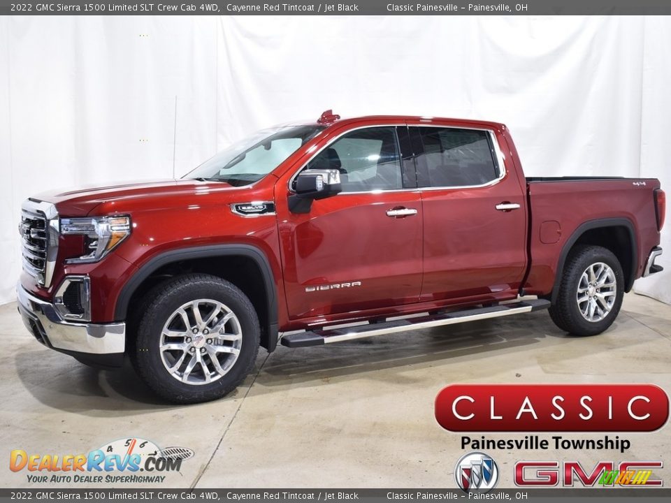 2022 GMC Sierra 1500 Limited SLT Crew Cab 4WD Cayenne Red Tintcoat / Jet Black Photo #1