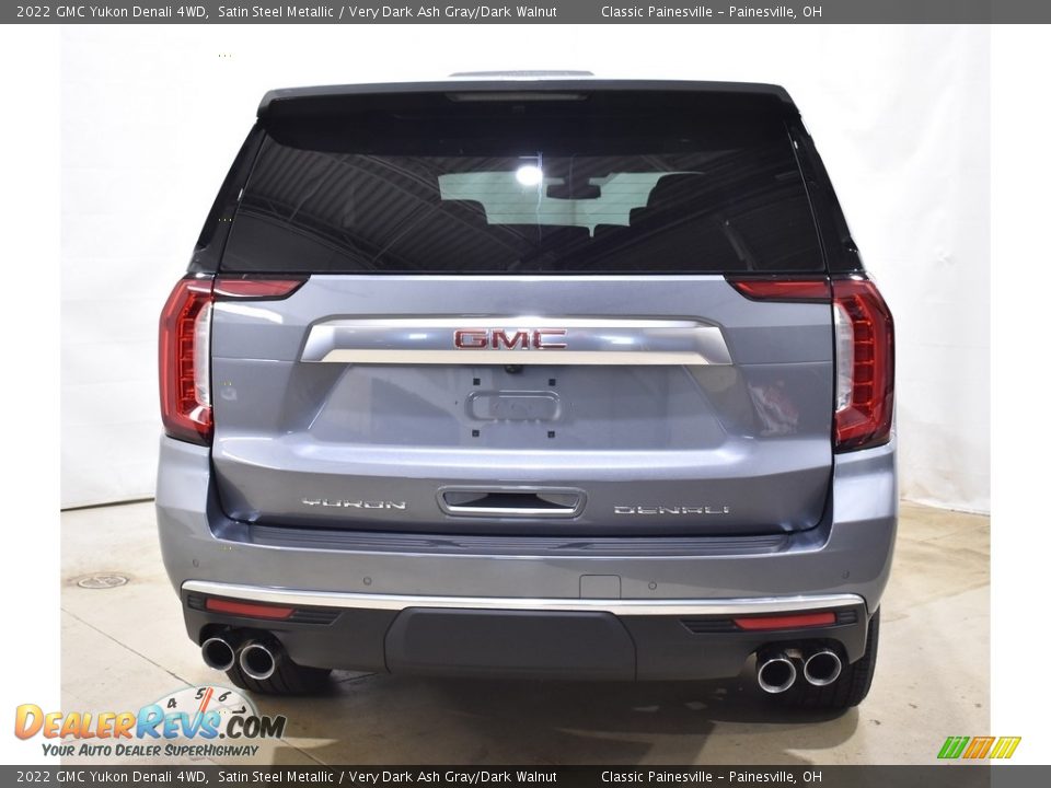 2022 GMC Yukon Denali 4WD Satin Steel Metallic / Very Dark Ash Gray/Dark Walnut Photo #3