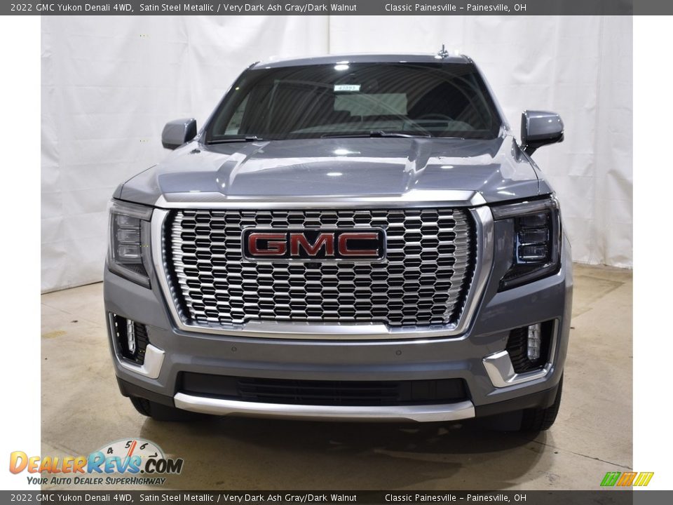 2022 GMC Yukon Denali 4WD Satin Steel Metallic / Very Dark Ash Gray/Dark Walnut Photo #4