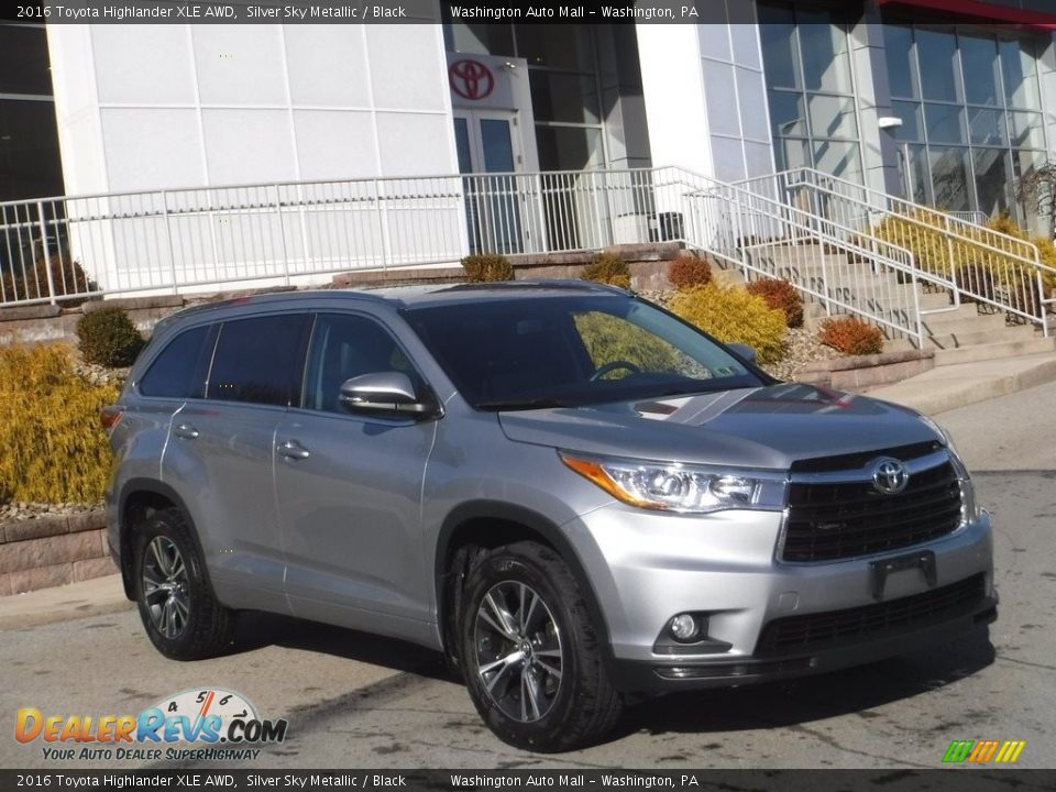 2016 Toyota Highlander XLE AWD Silver Sky Metallic / Black Photo #1
