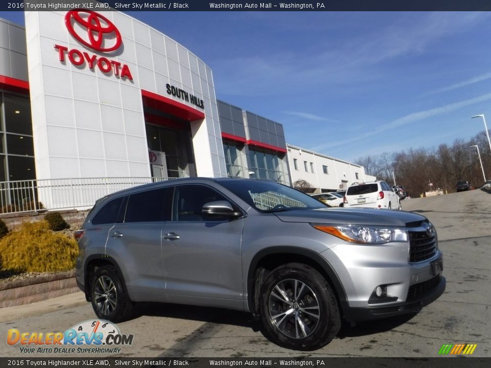 2016 Toyota Highlander XLE AWD Silver Sky Metallic / Black Photo #2