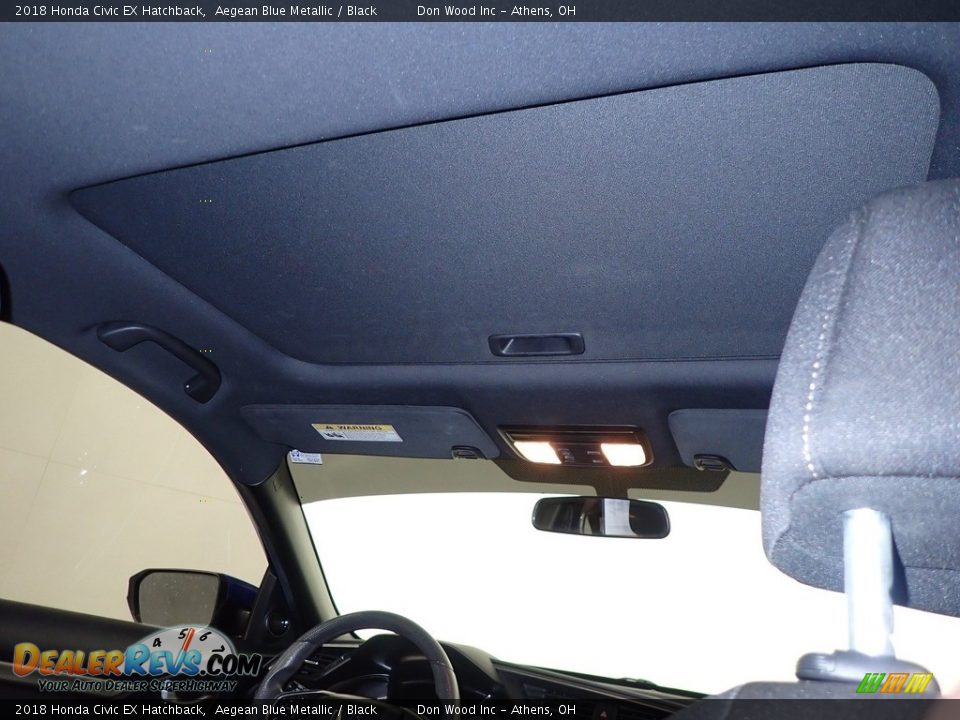 2018 Honda Civic EX Hatchback Aegean Blue Metallic / Black Photo #2