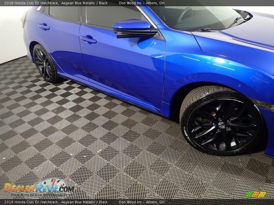 2018 Honda Civic EX Hatchback Aegean Blue Metallic / Black Photo #5