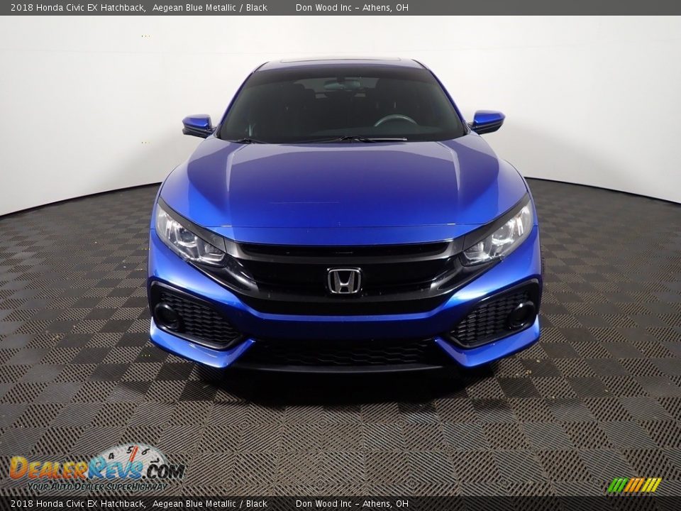 2018 Honda Civic EX Hatchback Aegean Blue Metallic / Black Photo #6