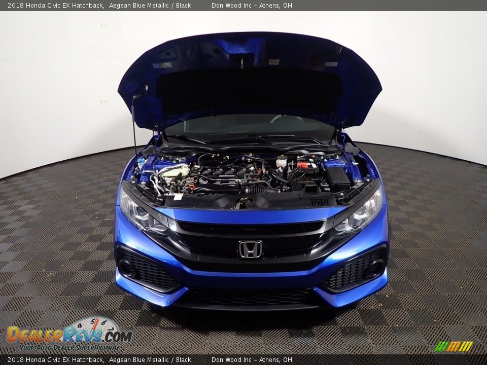 2018 Honda Civic EX Hatchback Aegean Blue Metallic / Black Photo #7