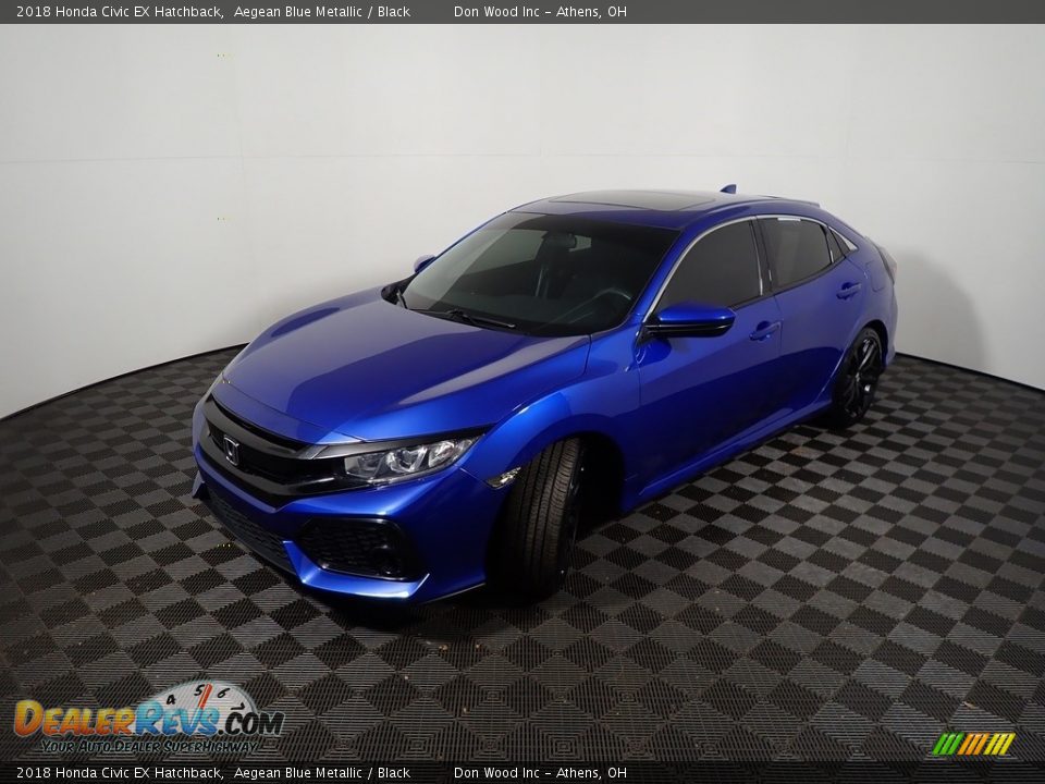 2018 Honda Civic EX Hatchback Aegean Blue Metallic / Black Photo #10