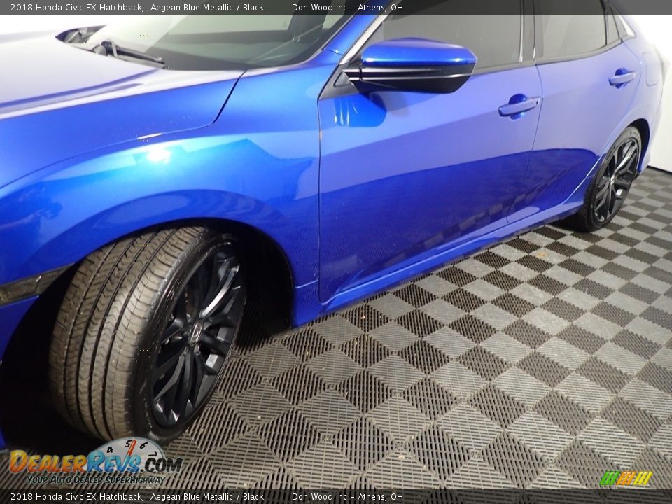 2018 Honda Civic EX Hatchback Aegean Blue Metallic / Black Photo #11