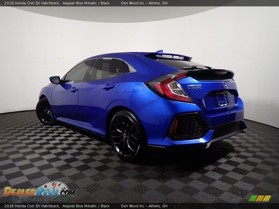 2018 Honda Civic EX Hatchback Aegean Blue Metallic / Black Photo #12
