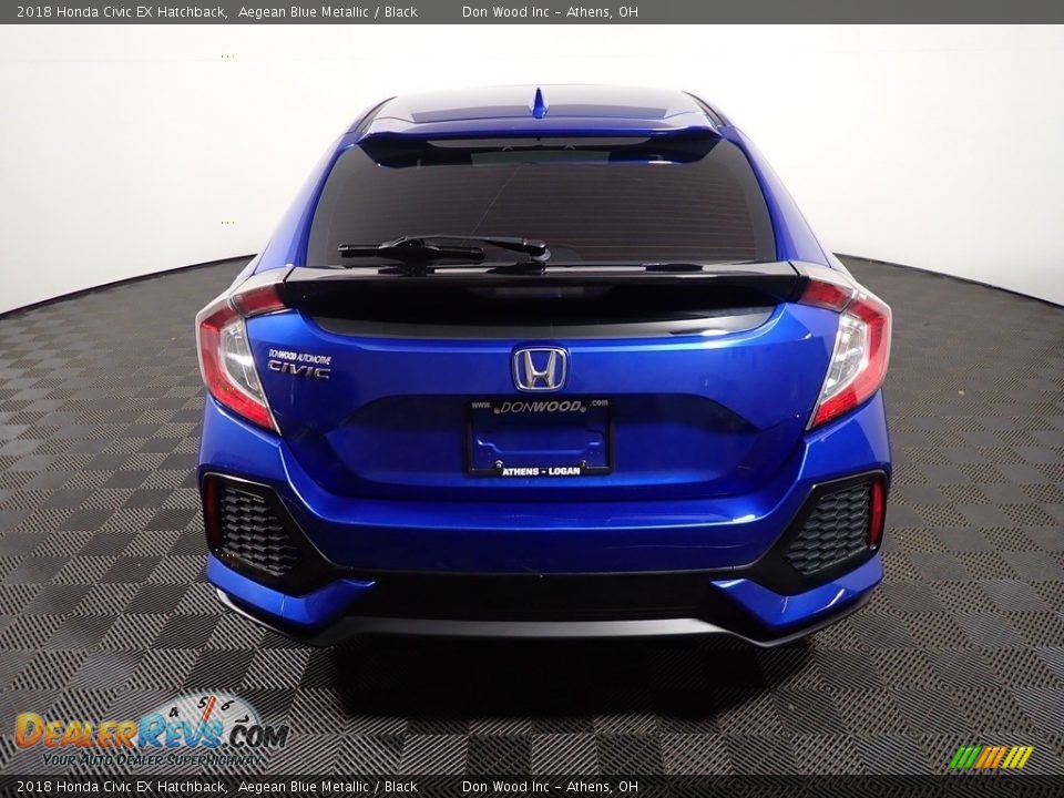 2018 Honda Civic EX Hatchback Aegean Blue Metallic / Black Photo #14