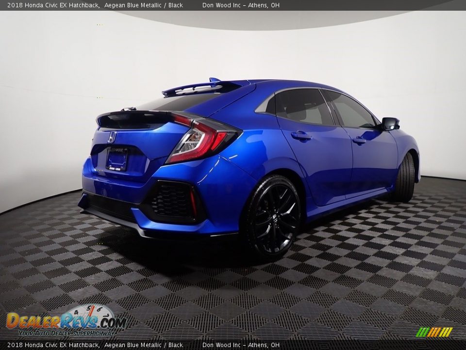 2018 Honda Civic EX Hatchback Aegean Blue Metallic / Black Photo #17