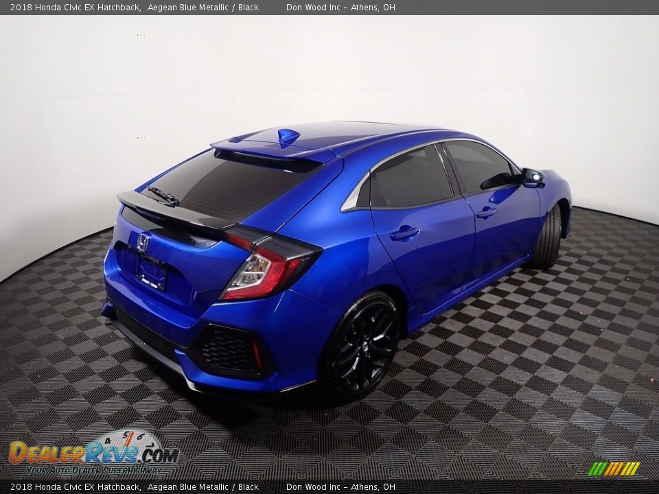 2018 Honda Civic EX Hatchback Aegean Blue Metallic / Black Photo #18