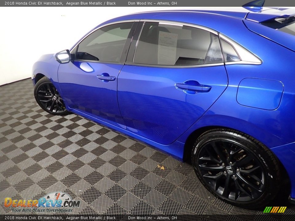 2018 Honda Civic EX Hatchback Aegean Blue Metallic / Black Photo #19