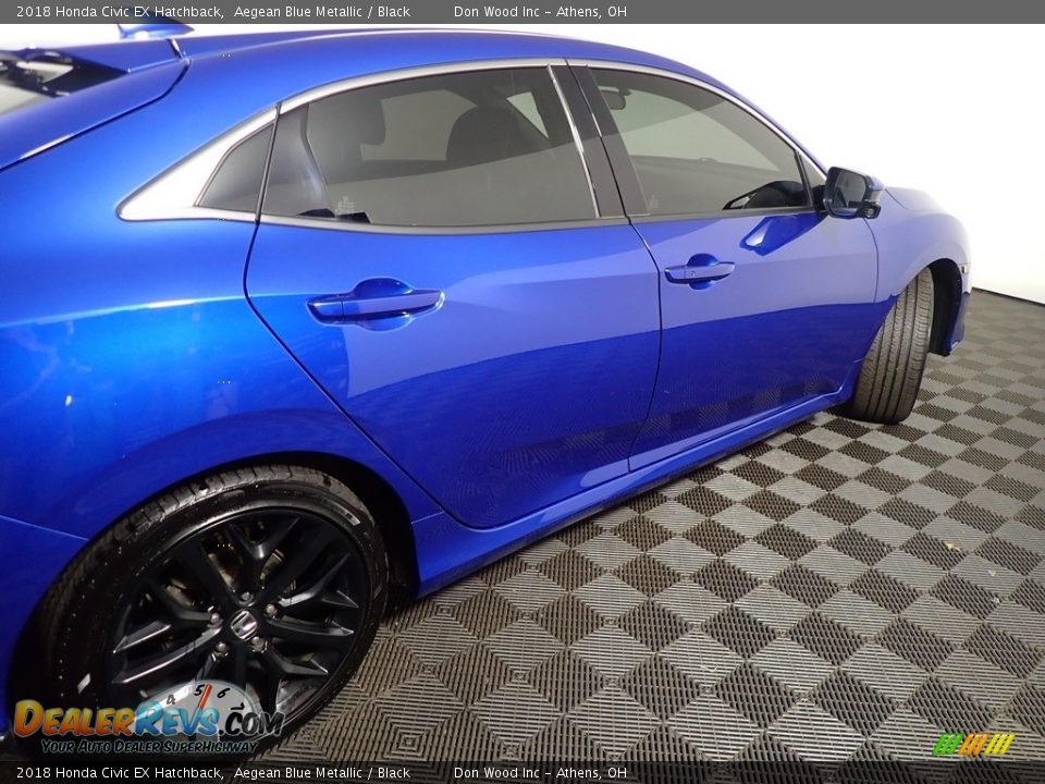 2018 Honda Civic EX Hatchback Aegean Blue Metallic / Black Photo #20