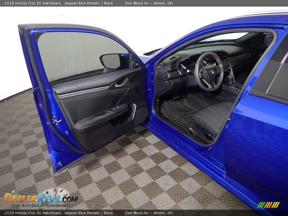 2018 Honda Civic EX Hatchback Aegean Blue Metallic / Black Photo #21