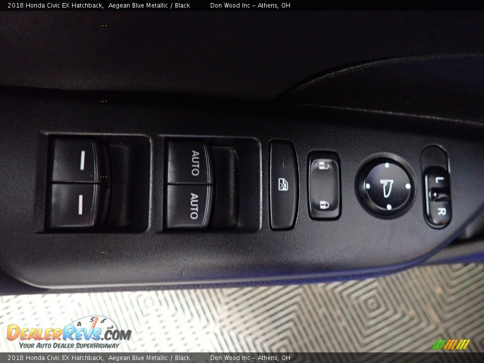 2018 Honda Civic EX Hatchback Aegean Blue Metallic / Black Photo #22