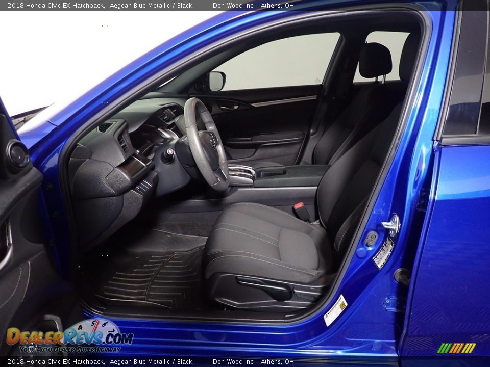 2018 Honda Civic EX Hatchback Aegean Blue Metallic / Black Photo #23