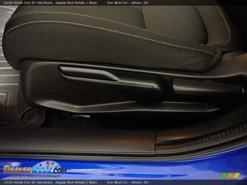 2018 Honda Civic EX Hatchback Aegean Blue Metallic / Black Photo #24
