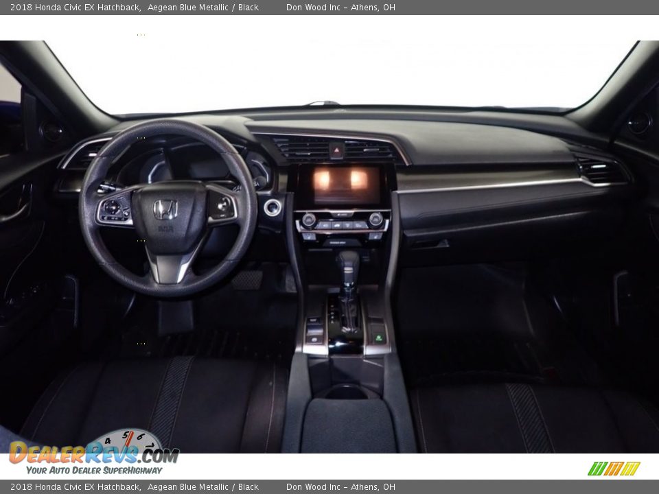 2018 Honda Civic EX Hatchback Aegean Blue Metallic / Black Photo #25