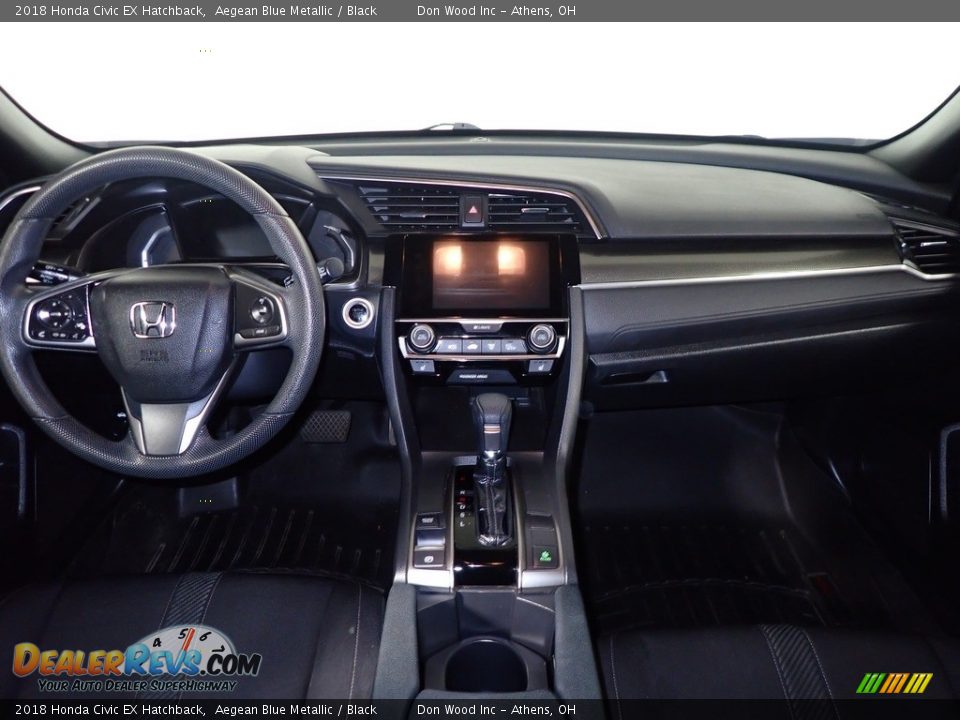 2018 Honda Civic EX Hatchback Aegean Blue Metallic / Black Photo #26
