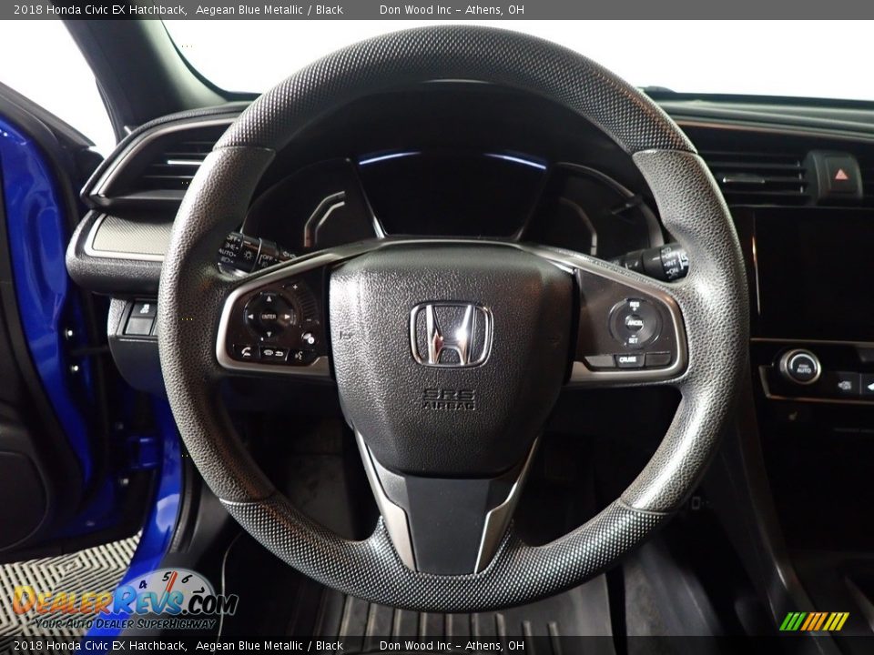2018 Honda Civic EX Hatchback Aegean Blue Metallic / Black Photo #28