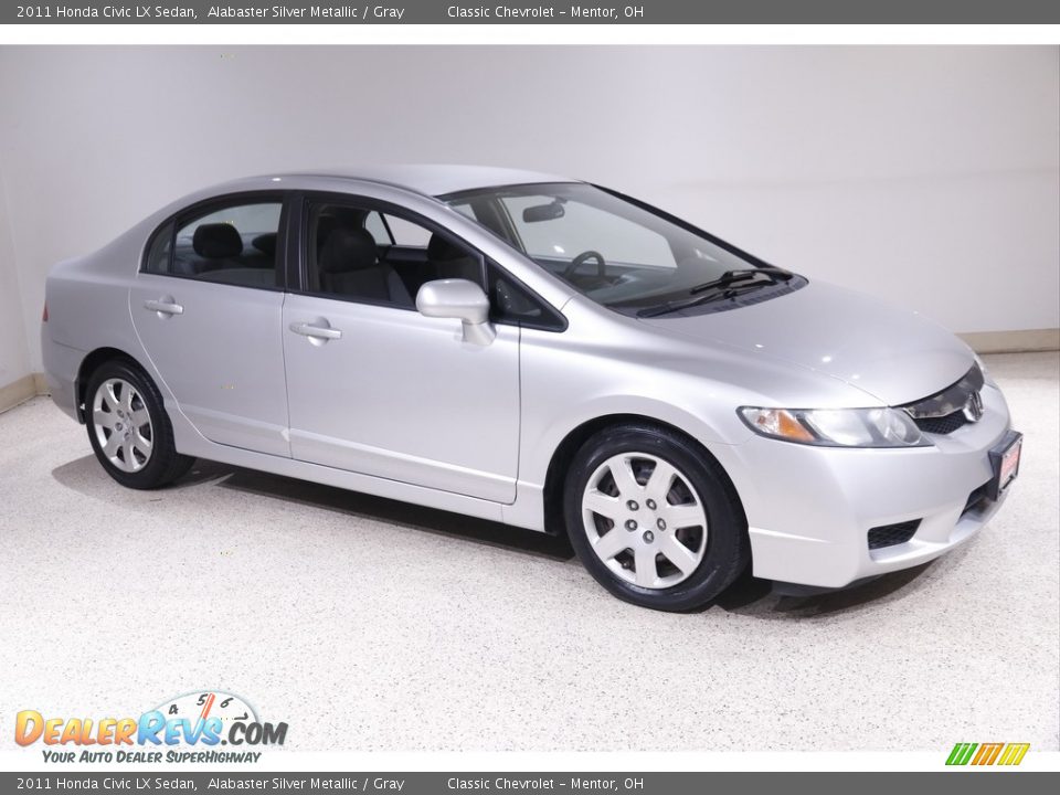 2011 Honda Civic LX Sedan Alabaster Silver Metallic / Gray Photo #1