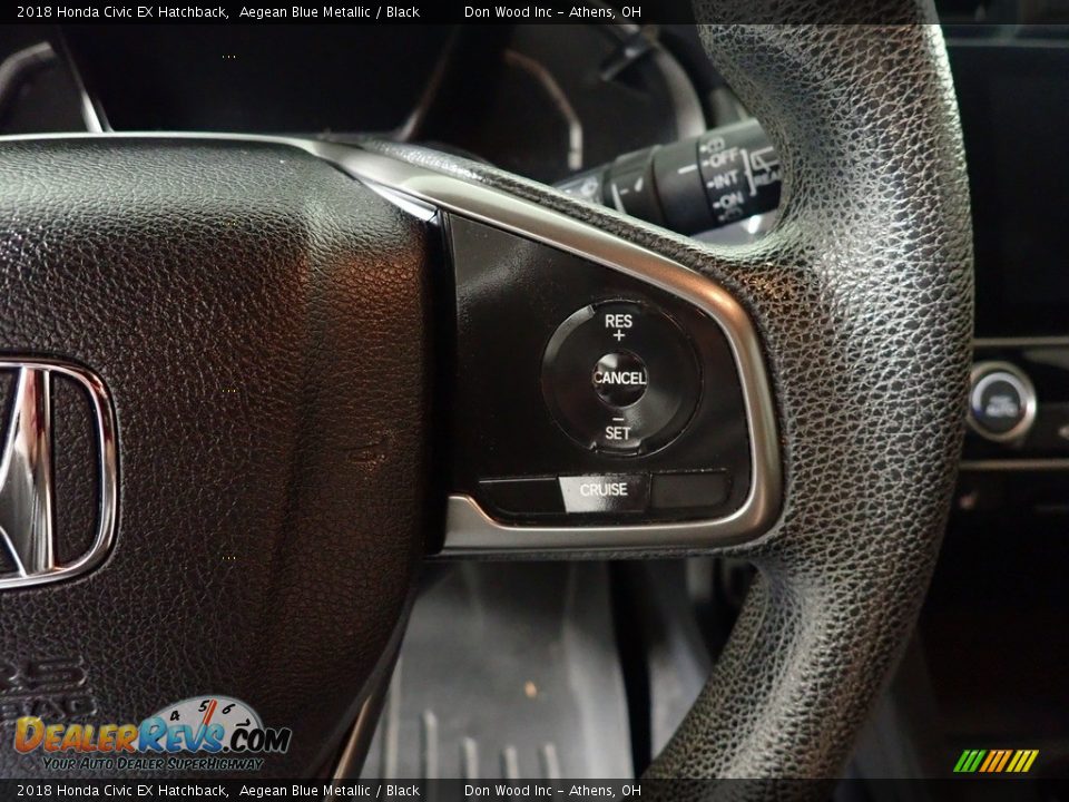 2018 Honda Civic EX Hatchback Aegean Blue Metallic / Black Photo #31