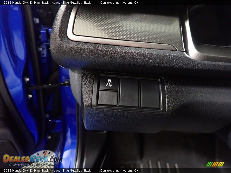 2018 Honda Civic EX Hatchback Aegean Blue Metallic / Black Photo #32