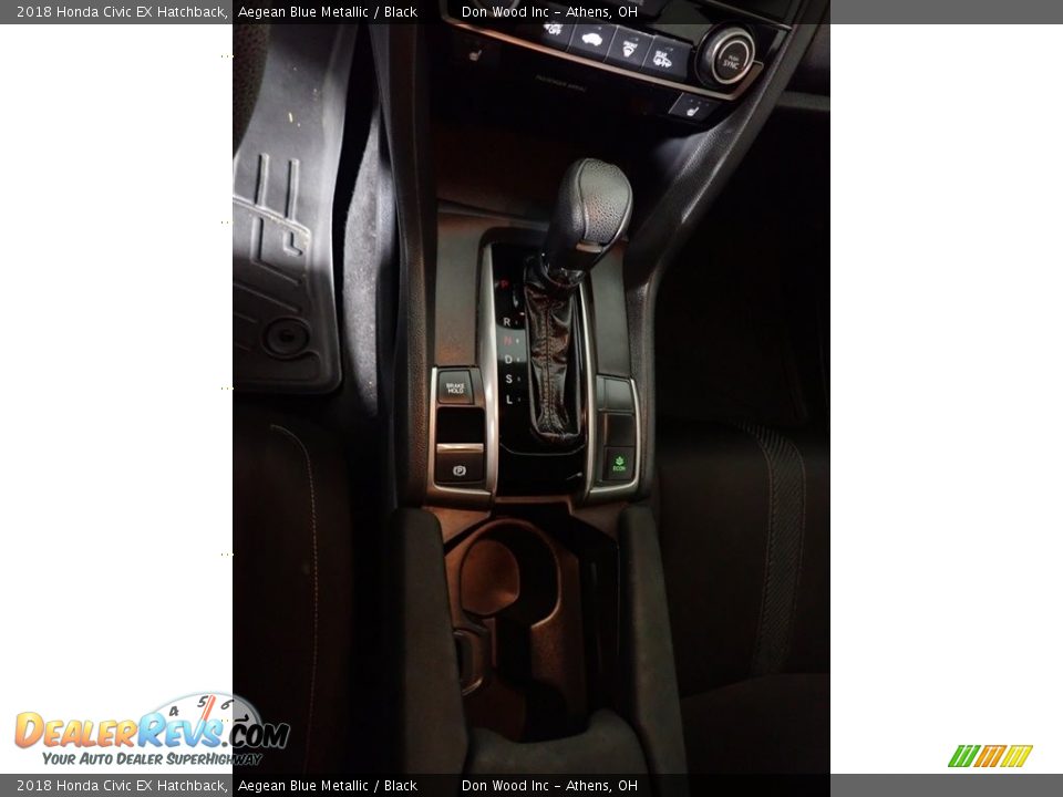 2018 Honda Civic EX Hatchback Aegean Blue Metallic / Black Photo #33